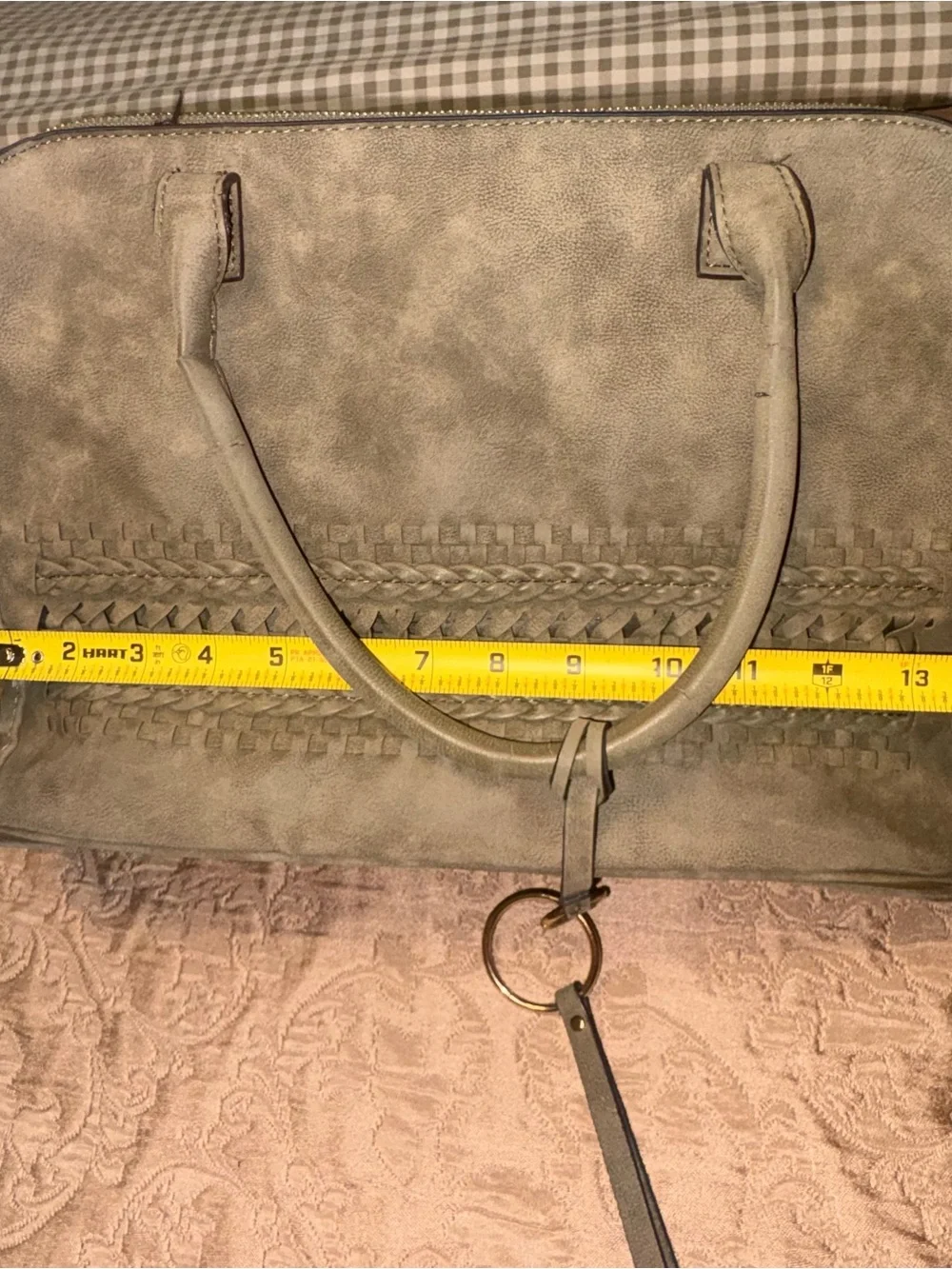 Source Unknown Taupe Braided Accent Tote